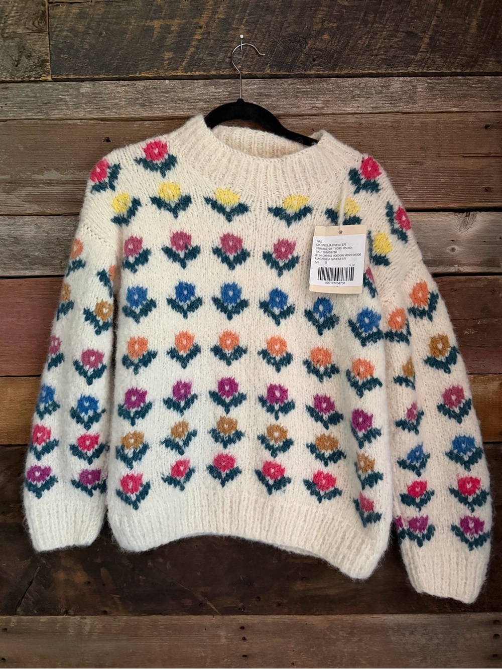 Free People Frantic Magnolia  hand-knit sweater - Picture 6 of 6